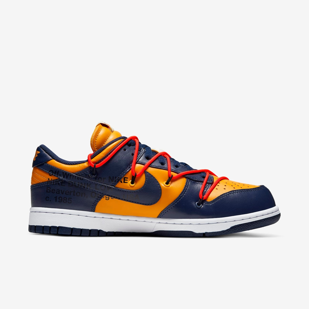 Off-White x Nike Dunk Low "University Gold"