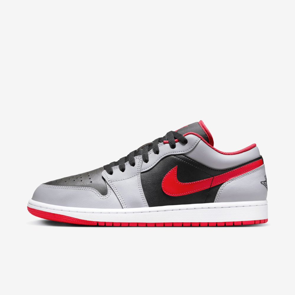 Nike Air Jordan 1 Low Black Light Smoke Grey Gym Red