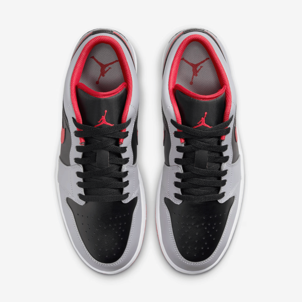 Nike Air Jordan 1 Low Black Light Smoke Grey Gym Red