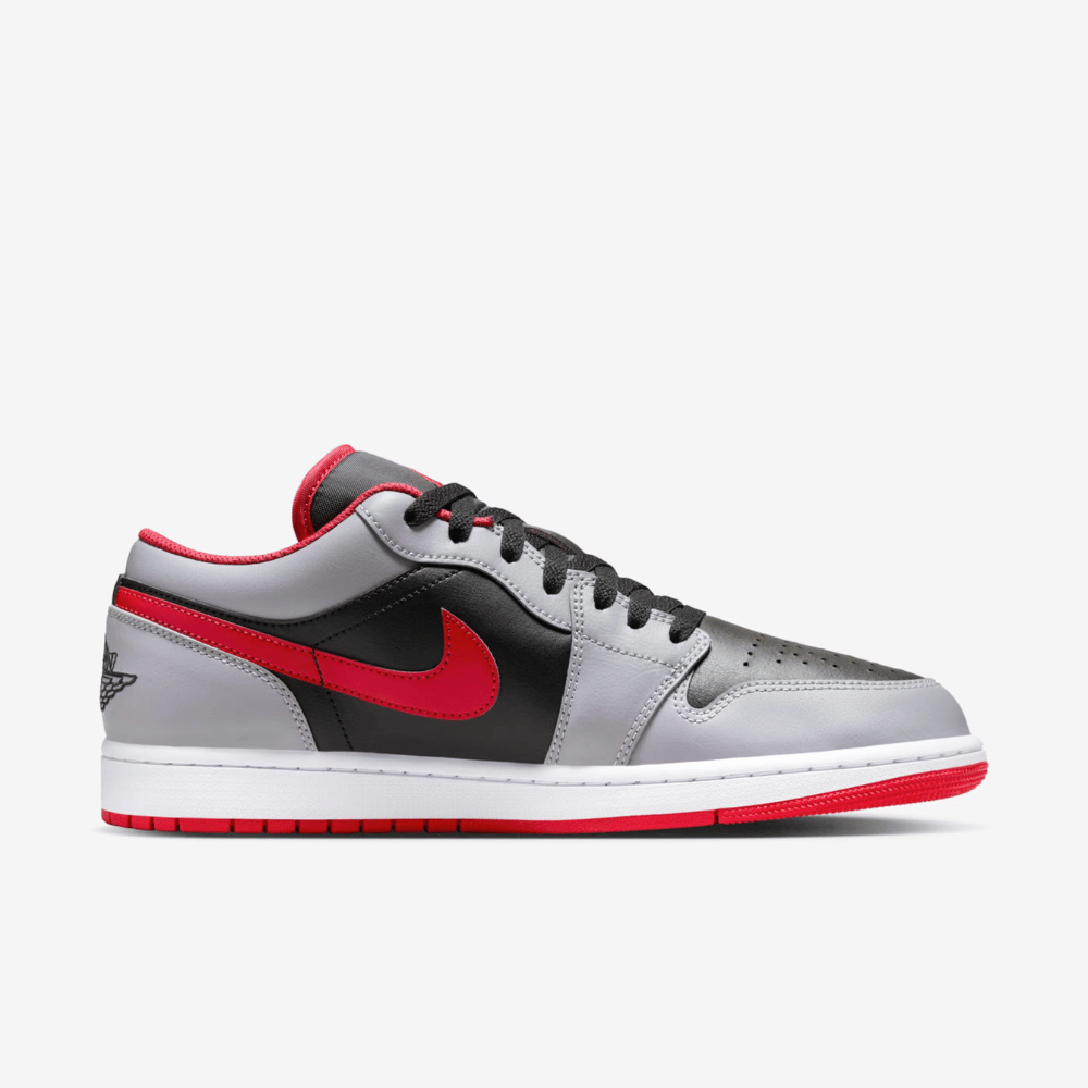 Nike Air Jordan 1 Low Black Light Smoke Grey Gym Red
