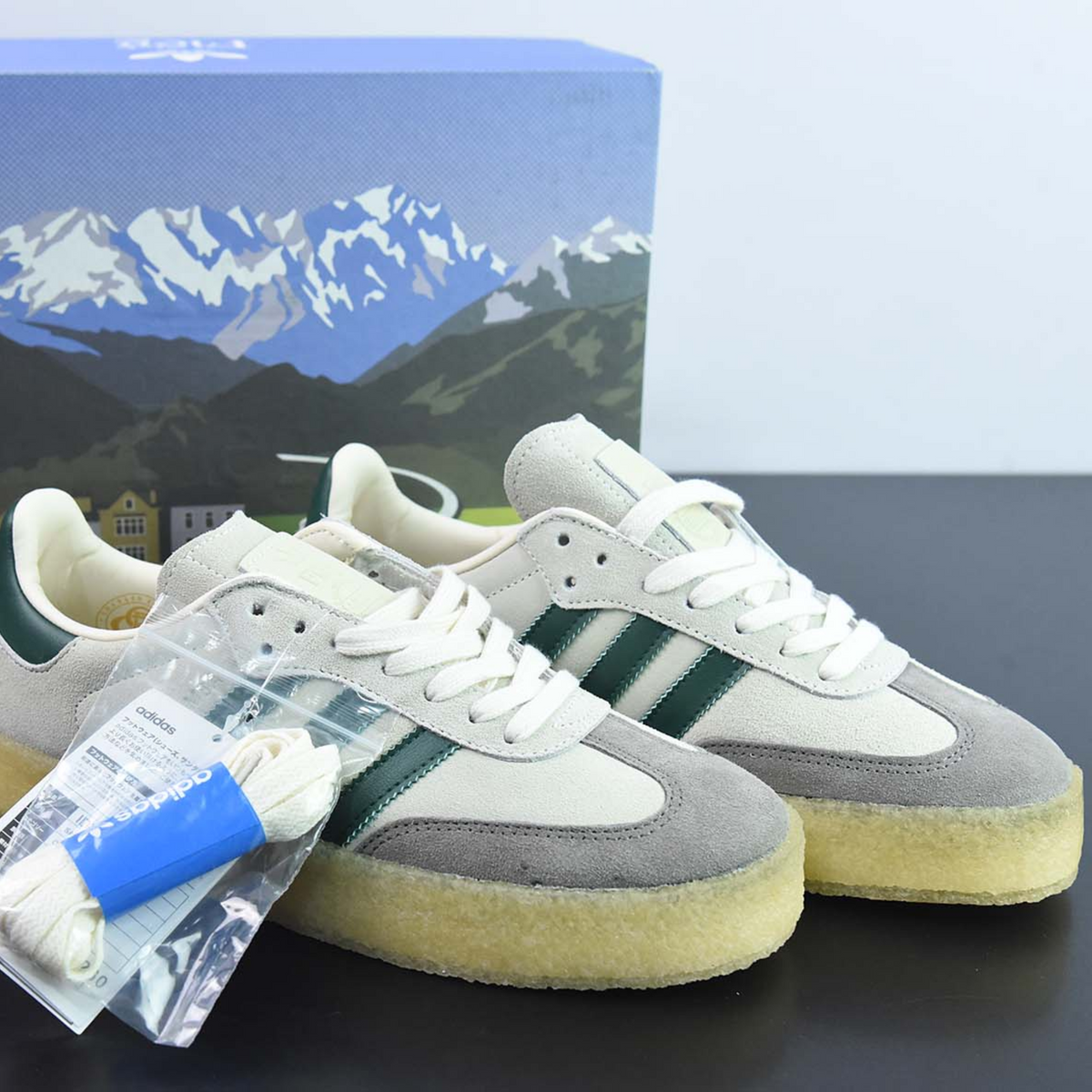 Adidas Clarks 8th Street Samba x Ronnie Fieg Chalk White Green