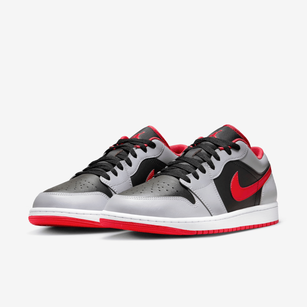 Nike Air Jordan 1 Low Black Light Smoke Grey Gym Red
