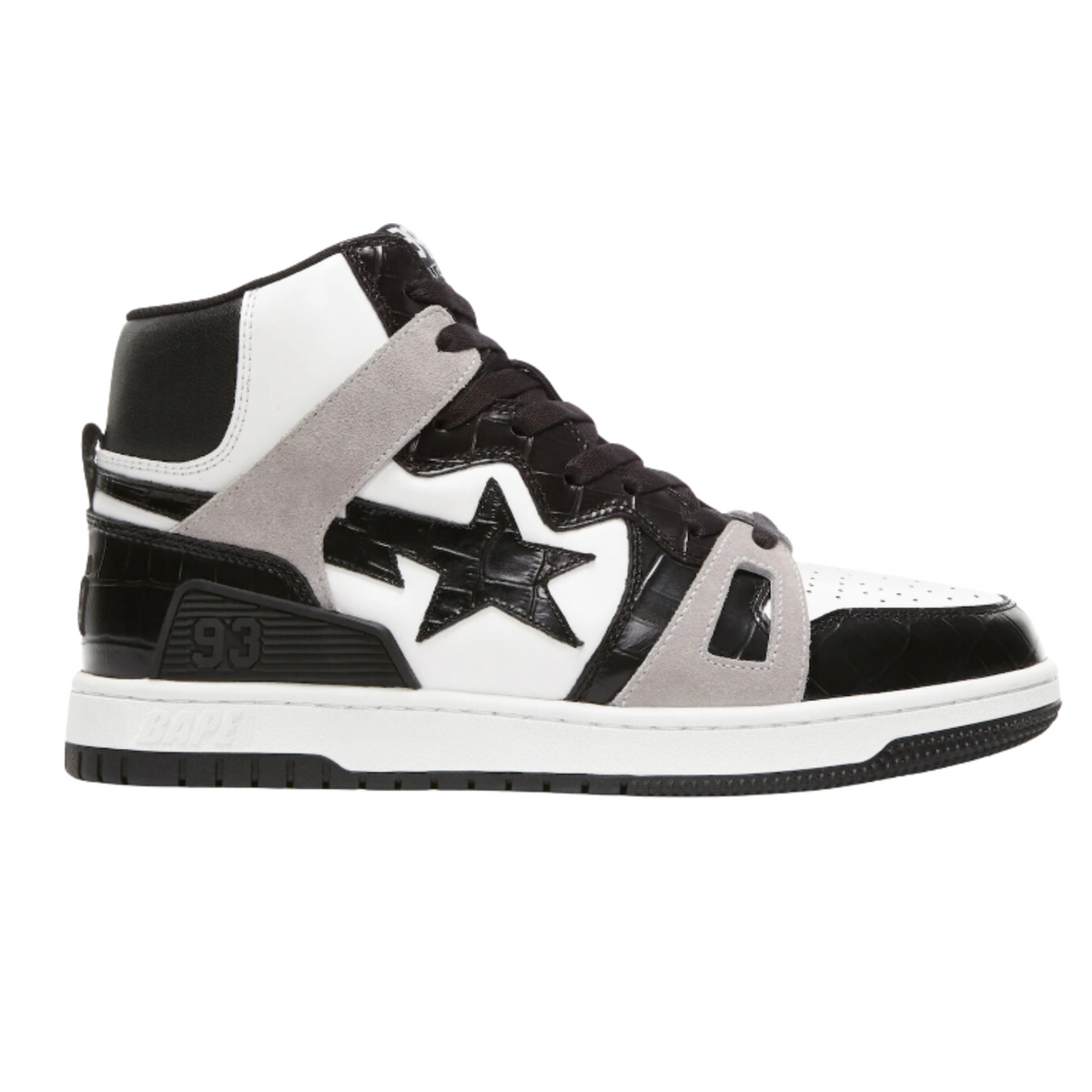 A Bathing Ape Bape Sta "93 Hi Black Light Grey"