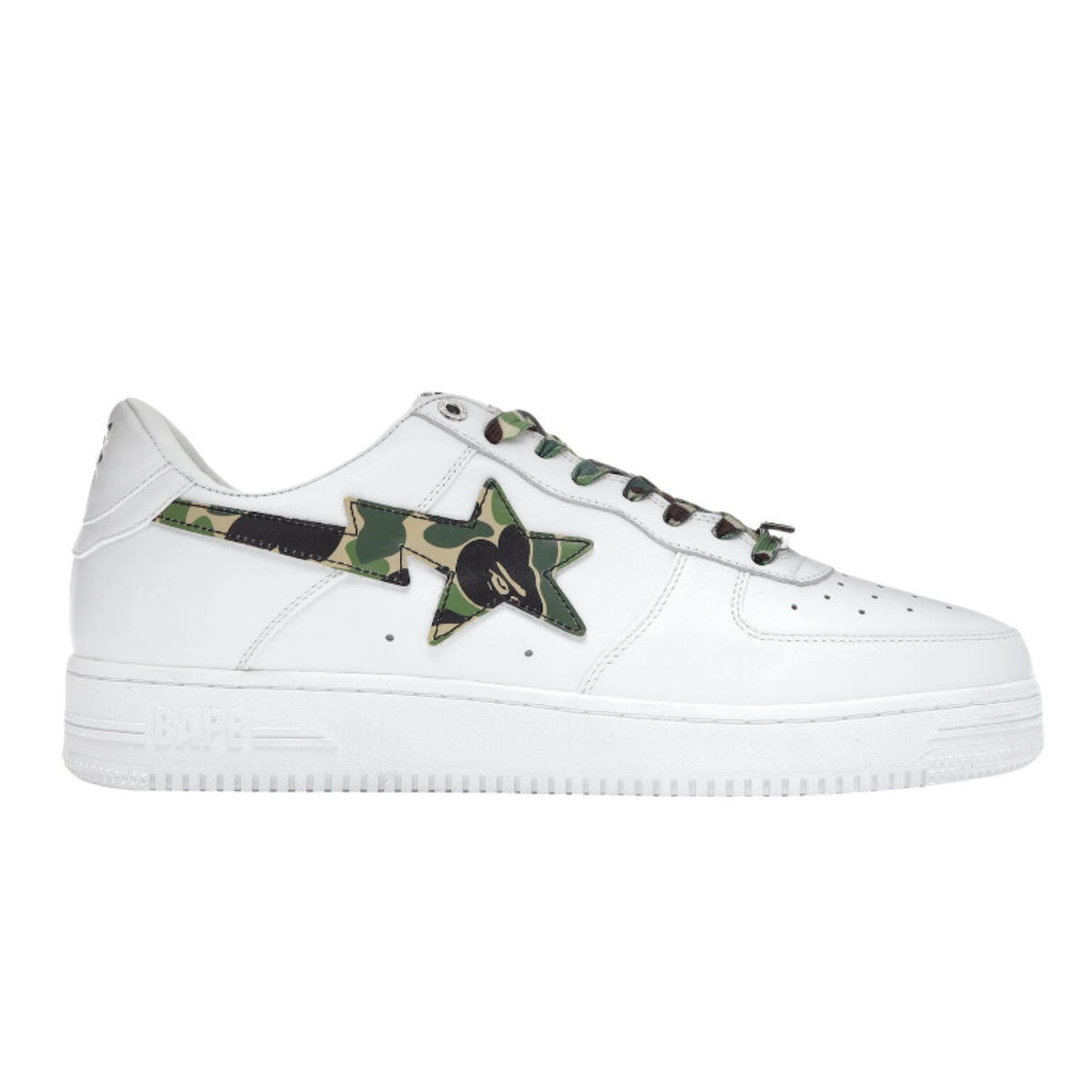 A Bathing Ape Bape Sta Low "White ABC Camo Green"