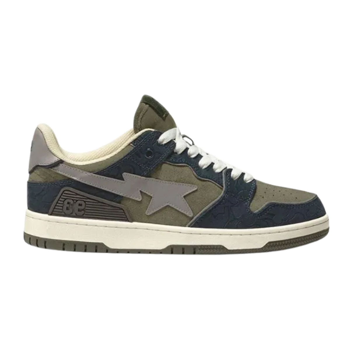 A Bathing Ape Bape SK8 Sta "Army Green Dark Blue"