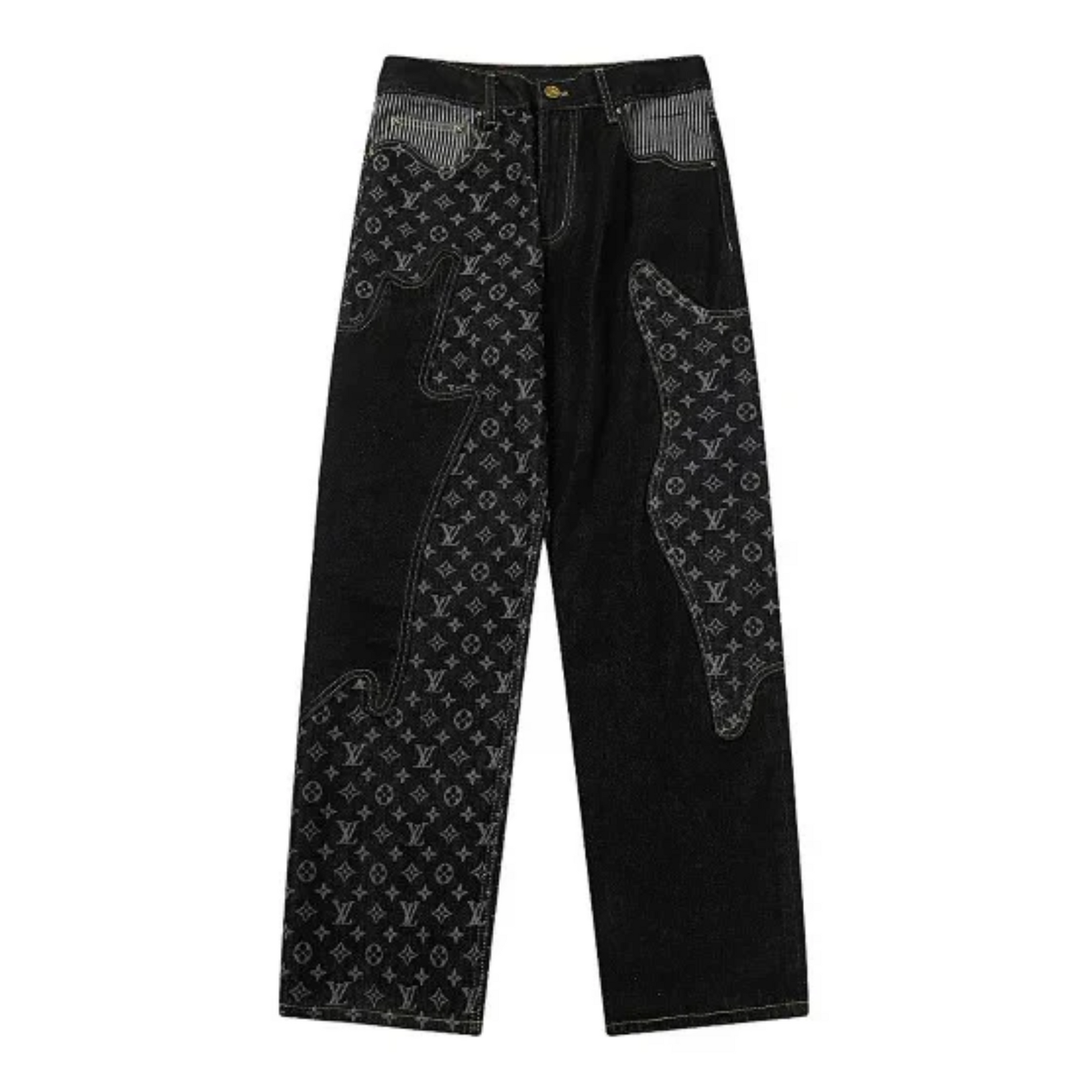 Calças Louis Vuitton x Nigo Monogram - Patchwork Denim