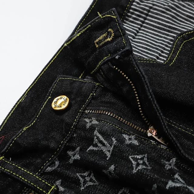 Calças Louis Vuitton x Nigo Monogram - Patchwork Denim