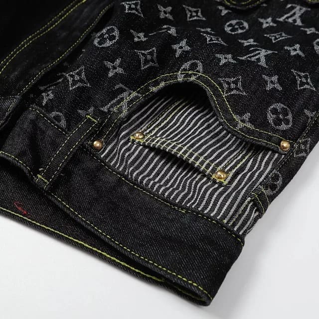 Calças Louis Vuitton x Nigo Monogram - Patchwork Denim