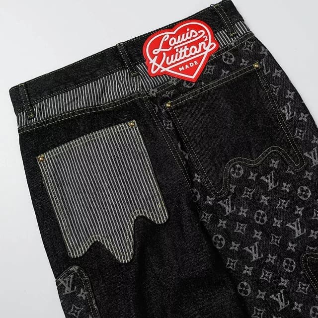 Calças Louis Vuitton x Nigo Monogram - Patchwork Denim
