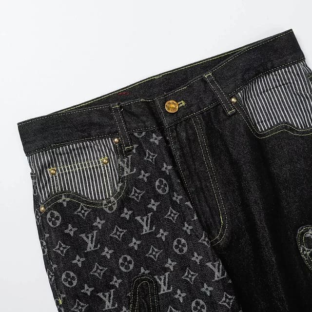 Calças Louis Vuitton x Nigo Monogram - Patchwork Denim