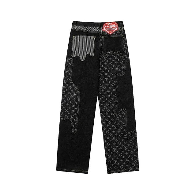 Calças Louis Vuitton x Nigo Monogram - Patchwork Denim
